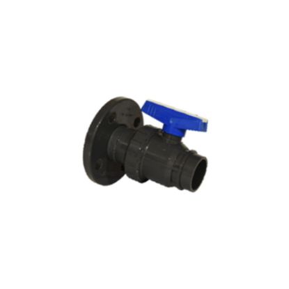 Picture of U-PVC SOLVENT CEMENT SINGLE UNION BALL VALVE ONE SIDE FLANGE OUTLET