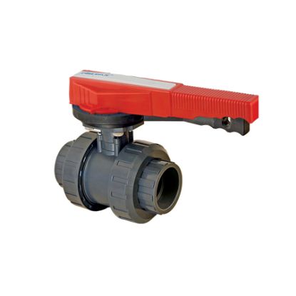 Picture of U-PVC ONE SIDE FEMALE THREADED UNION BALL VALVE POSITION REGULATED FOR ACID