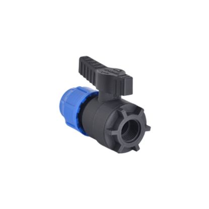 Picture of PP ONE SIDE COMPRESSION OUTLET ONE SIDE FEMALE THREADED SINGLE UNION BALL VALVE