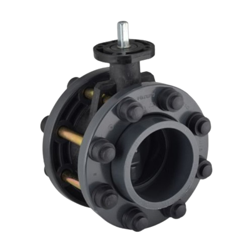 Дроссельные клапаны Н-ПВХ с приводом (с фланцевым адаптером)