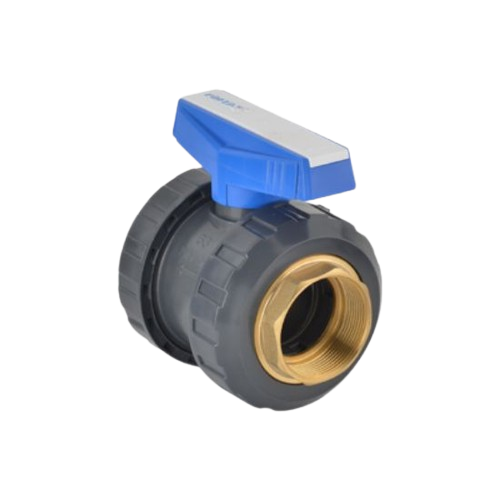 U-PVC One Side Brass Female Threaded Solvent Cement True Union Ball Valve For Water