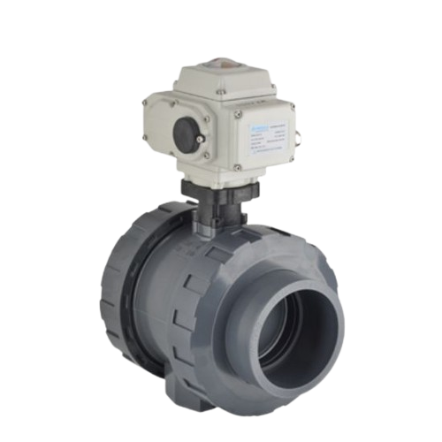 U-PVC Electric Actuator Solvent Cement True Union Ball Valve 110-260 V AC