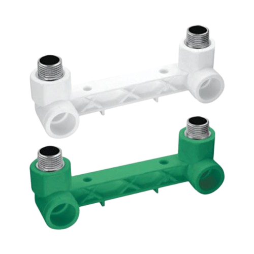 Raccord double pour batterie mâle en PP-R