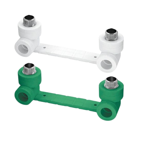 Raccord double pour batterie mâle en PP-R – Dalle