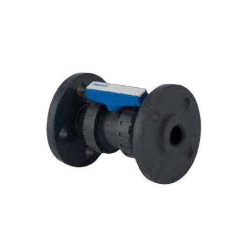 Válvula de agua de bola U-pvc Conexión de brida de acero recubierto de Pp