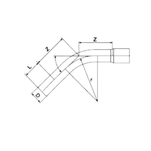 U-PVC Solvent Cement Socketed Long Bend 60º (PN16)