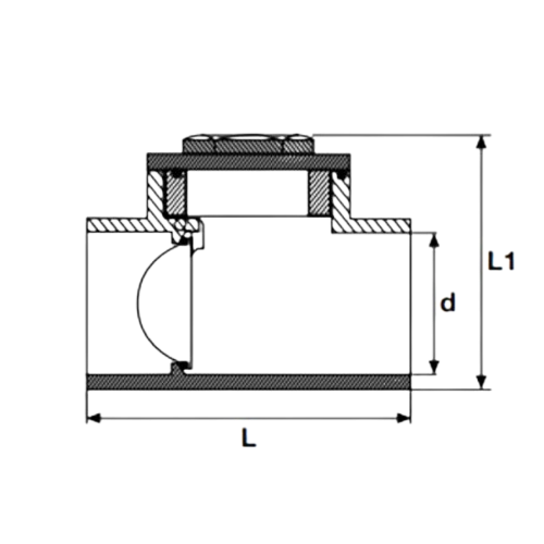 U-PVC T Checkvalve – For Water