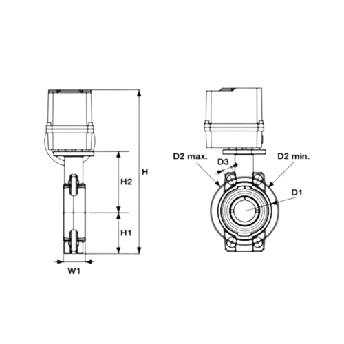 Шаровой кран Н-ПВХ Истинный союз с электроприводом односторонний с внутренней резьбой 110-260 В AC