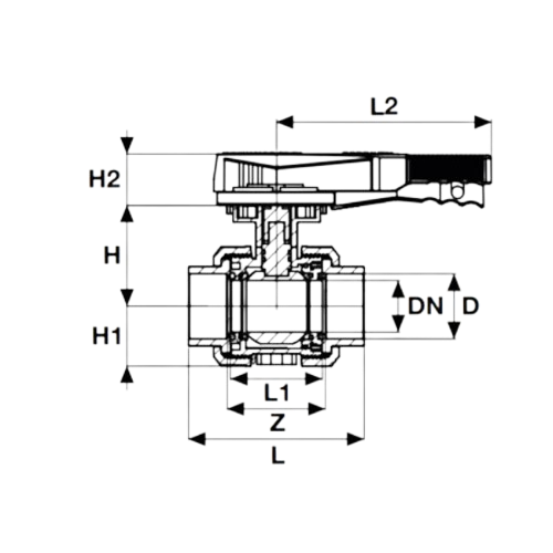 U-PVC True Union Ball Valves Position Regulated For Water One Side Female Threaded