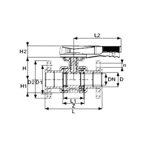 U-PVC Solvent Cement Both Sides Flanged True Union Ball Valve Position Regulated For Water