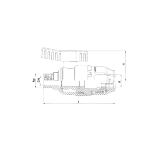 Acoplamiento macho unilateral PP Válvula única de salida