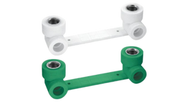 Raccord double pour batterie femelle en PP-R - Dalle