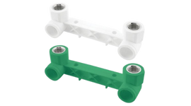 Raccord double pour batterie femelle en PP-R